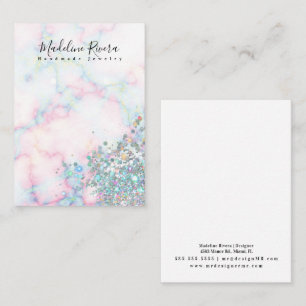 Holographic Marble Colorful Earring Display Card