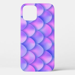 Holographic mermaid tail, vibrant foil texture. iPhone 12 case