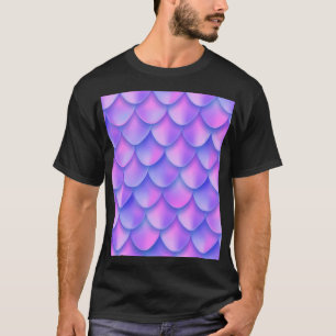 Holographic mermaid tail, vibrant foil texture. T-Shirt