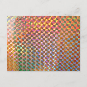 holographic metal photograph colorful design postcard