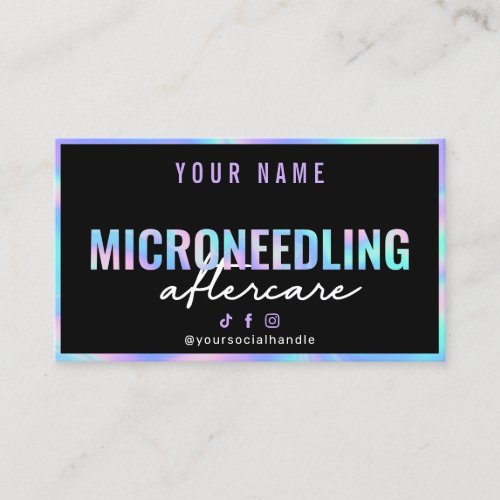 Holographic Microneedling Aftercare Card