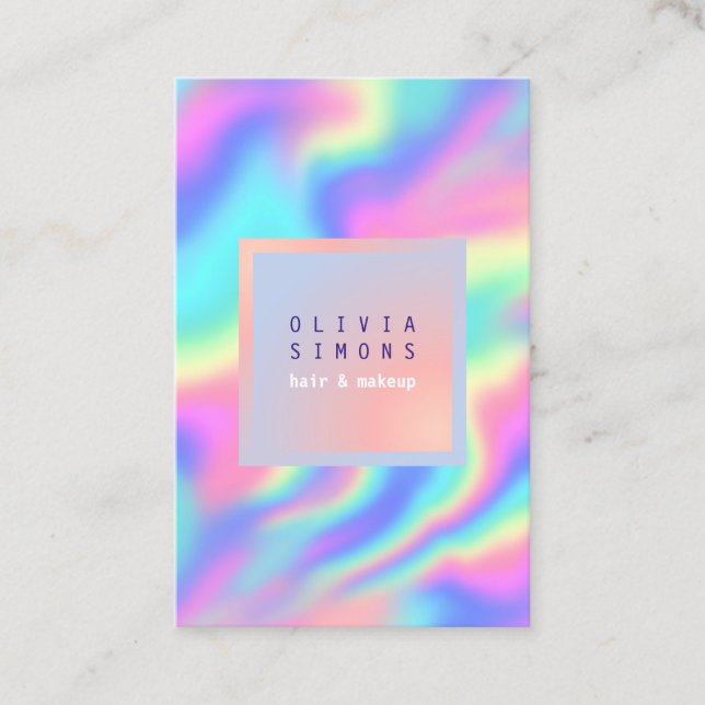 Holographic Minimalist Business Card (Front)