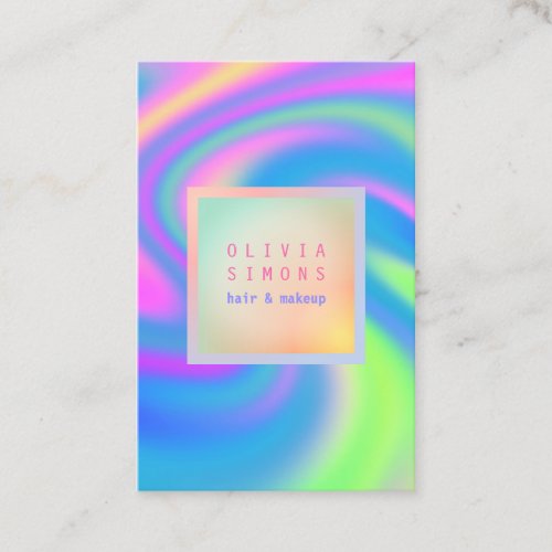 Holographic Minimalist Business Card