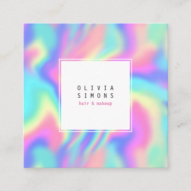 Holographic Minimalist Business Card (Front)
