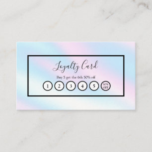 Holographic Minimalist Elegant Loyalty Business Card