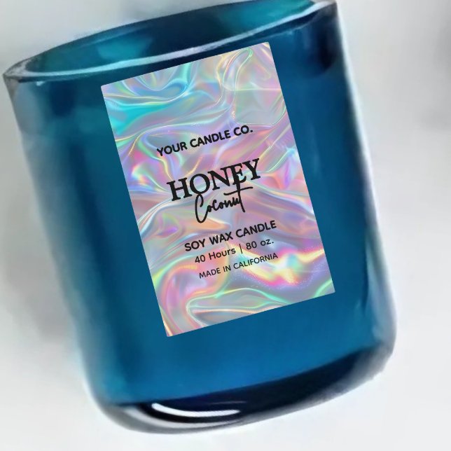 holographic minimalist Vertical Candle label (Creator Uploaded)
