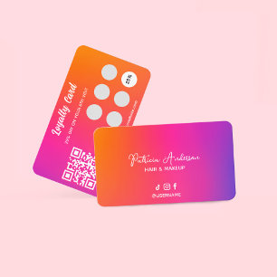 Holographic Modern Lash Salon & Spa Loyalty Card