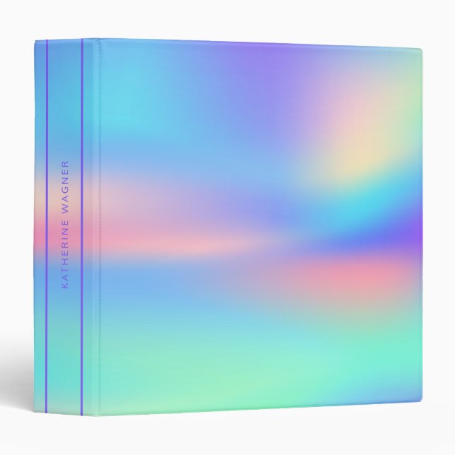 Holographic Monogram 3 Ring Binder (Front/Spine)