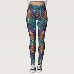 Holographic Morphing 3D Pattern Seamless Leggings