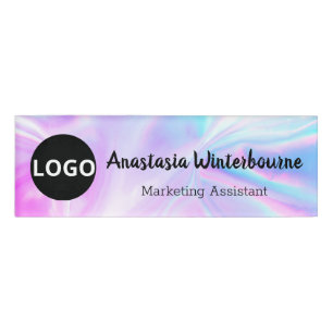 Holographic Name Badge – Custom Logo, Magnetic