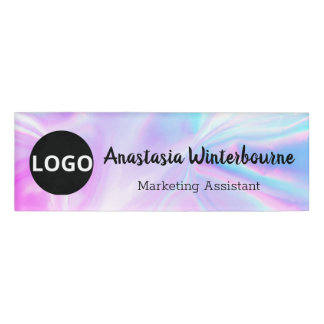 Holographic Name Badge – Custom Logo, Magnetic