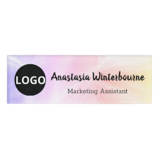 Holographic Name Badge – Custom Logo, Magnetic