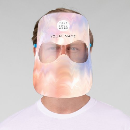 Holographic Name Logo Energasing Therapy Pastel Face Shield