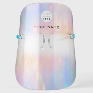 Holographic Name Logo Energasing Therapy Rainbow Face Shield