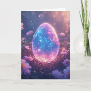Holographic Neon Easter Egg Card