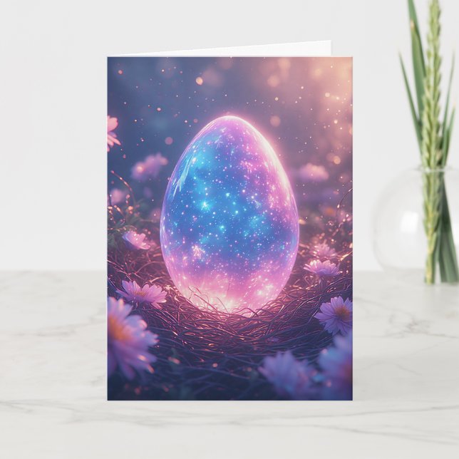 Holographic Neon Easter Egg Card (Front)
