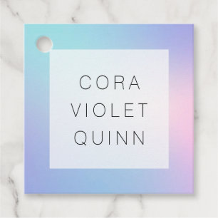 Holographic Ombre Favor Tags