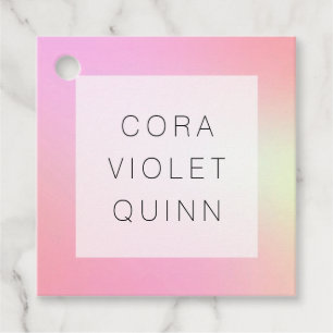 Holographic Ombre Favor Tags