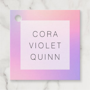 Holographic Ombre Favor Tags