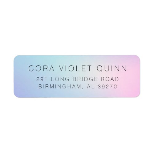 Holographic Ombre Label