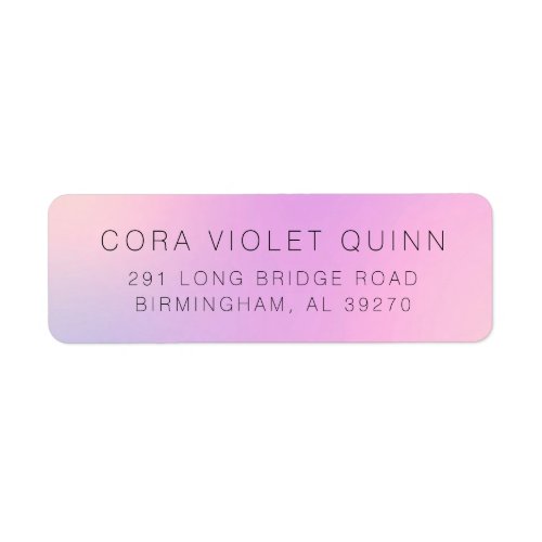 Holographic Ombre Label