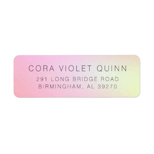 Holographic Ombre Label
