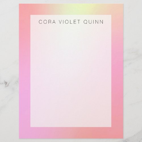 Holographic Ombre Letterhead