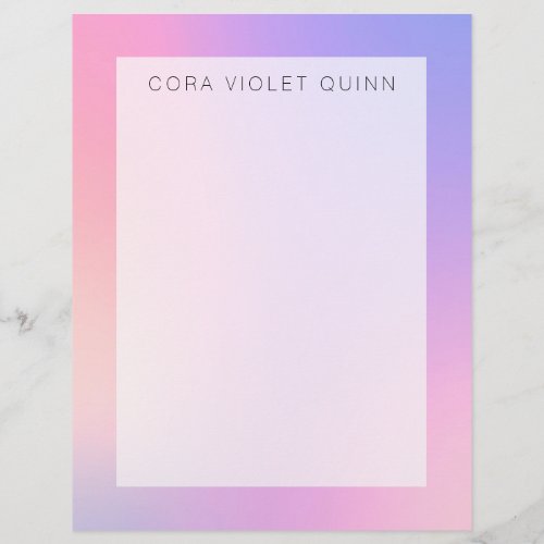 Holographic Ombre Letterhead