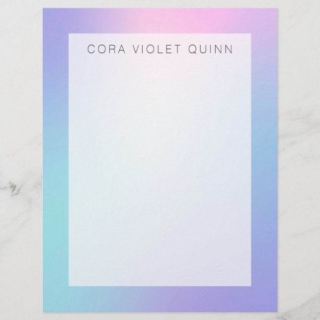 Holographic Ombre Letterhead (Front)