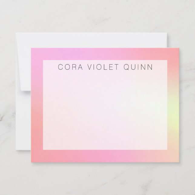 Holographic Ombre Note Card (Front)