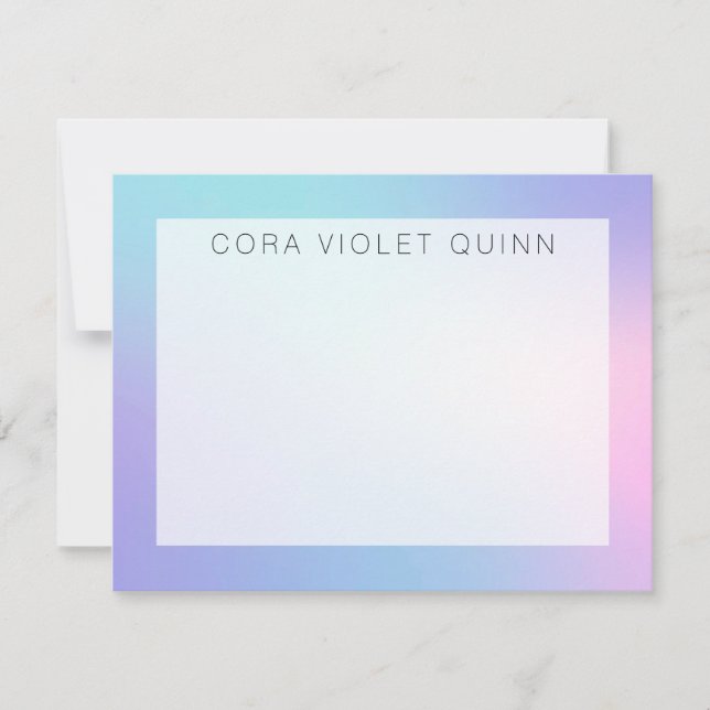 Holographic Ombre Note Card (Front)