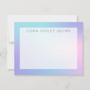 Holographic Ombre Note Card