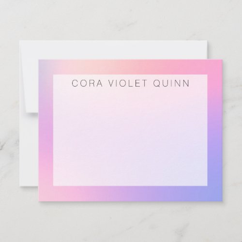 Holographic Ombre Note Card