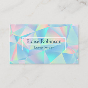 Holographic Opal Elegant Business Card