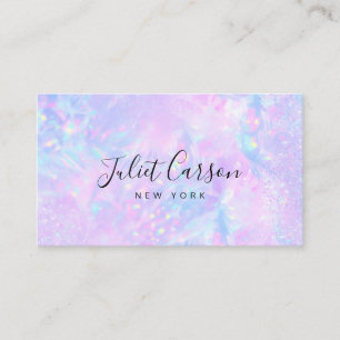  Holographic Opal Pink Business Card