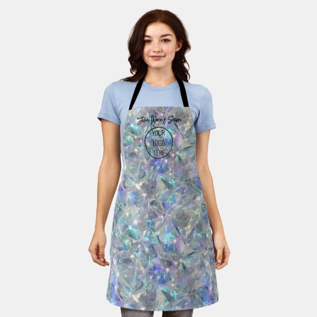 Holographic Opal Stone Background Apron (Worn)