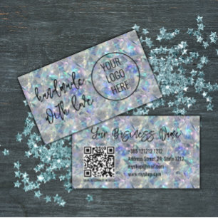 Holographic Opal Stone Background Business Card