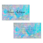 Holographic Opal Stone Glitter  Business Card