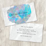 Holographic Opal Stone Glitter Marble Business Card