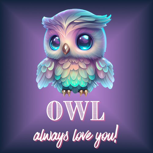 Holographic Owl Always Love You T_Shirt