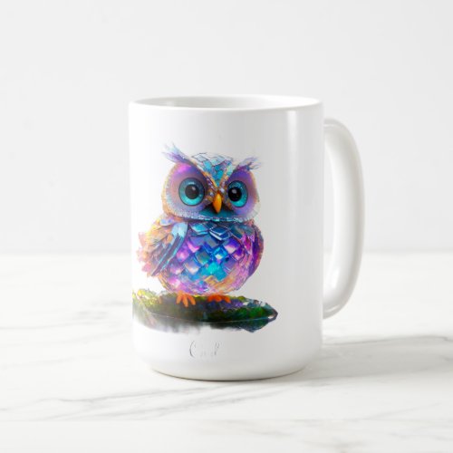 Holographic Owl Coffee Mug