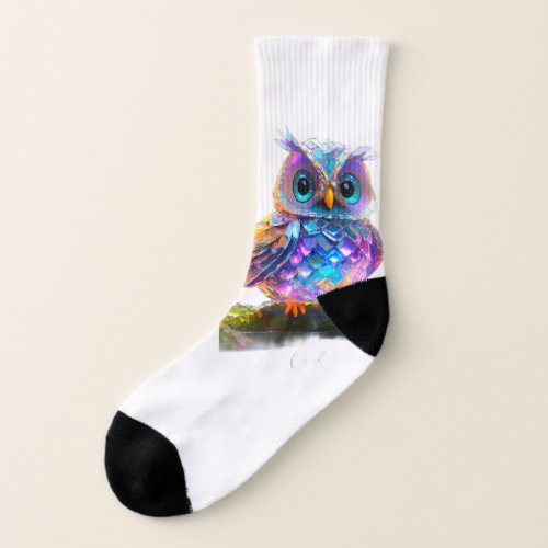 Holographic Owl Socks