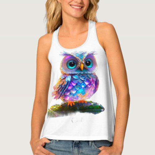 Holographic Owl Tank Top