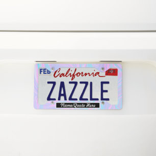 Holographic Pastel Abstract License Plate Frame