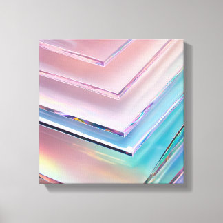 Holographic Pastel Background Canvass Canvas Print