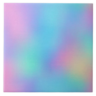Holographic Pastel Dream Ceramic Tile