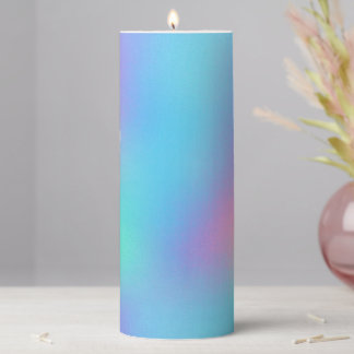 Holographic Pastel Dream Pillar Candle