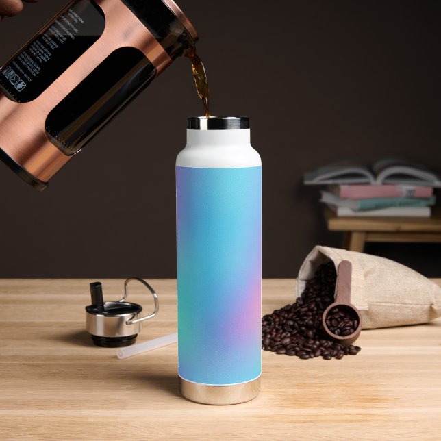 Holographic Pastel Dream Water Bottle (Coffee)