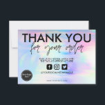 Holographic Pastel Thank you Media Insert<br><div class="desc">Custom Templates from City Unlikely are guaranteed to create the perfect image and brand design for your company, family, or just fun event! Branding and marketing or party festivities these creative, authentic, and unique designs were designed with you in mind. Geometric designs make a business card and professional patterns make...</div>
