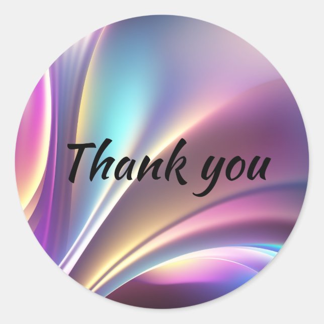 Holographic pattern classic round sticker (Front)